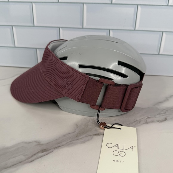 Calia Golf Hat Visor Strap Back Womens One Size Raisin Performance Sun - Picture 3 of 11
